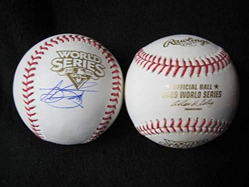 Ей Джей БЪРНЕТ подписа договор с ЯНКИС на Световните серии по бейзбол 2009 - Бейзболни топки с автографи