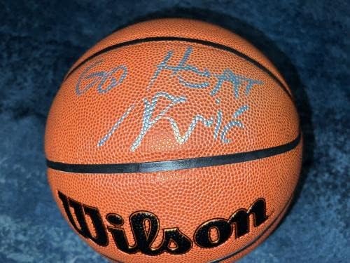 Никола Йович подписа договор с баскетболната суперзвезда на НБА Маями Хийт Дискотечен Хит PSA/DNA - Баскетболни топки с автографи