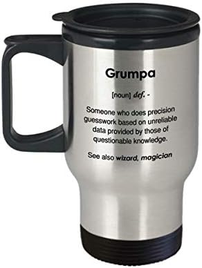 Кафеена чаша Смешни Grumpa Definition - Пътна Чаша на 14 грама