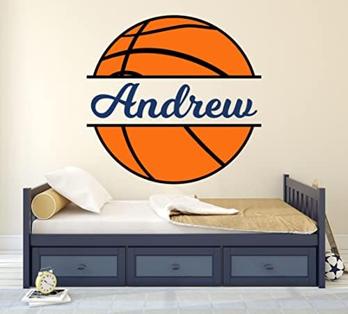 Стикер за стена за баскетбол - Стикер с потребителски име - Стикери за стена в стаята на момчетата - Персонални Стикер на стената за Баскетбол - боядисани стени детска спалня