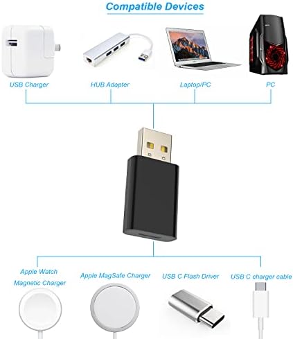 Комплект переходников USB към USB-C-4, съвместим с магнитно зарядно устройство на Apple Watch, Конвертор на кабели Type-C със зарядно устройство A за iPhone 14 13 12 Mini Pro Max, MacBook, iPad, Samsun