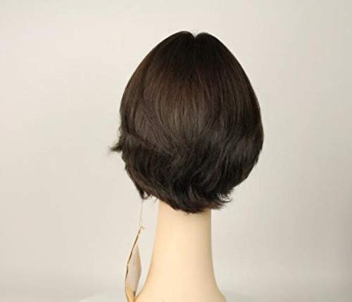 Европейският перука от човешка коса Freeda - Dorothy Тъмно кафяво многопосочен отгоре от кожа, размер M