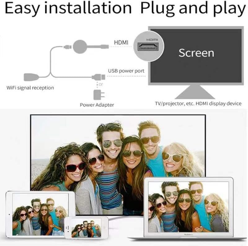 Адаптер Entiqi Lightning to HDMI за смартфони с адаптер за HDMI за телевизорите 1080P с iOS, Android, планшетами, Windows и други операционни системи.