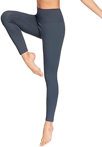 Дамски панталони за йога с висока талия Ronanemon, Гамаши, с джоб, 4-лентови еластични спортни панталони с контрол на корема, Маслянисто-меки.