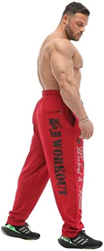 Мъжки Спортни Панталони BIG SAM SPORTSWEAR COMPANY с Джобове, Удобни Дизайнерски Широки Панталони за тренировки по Културизъм