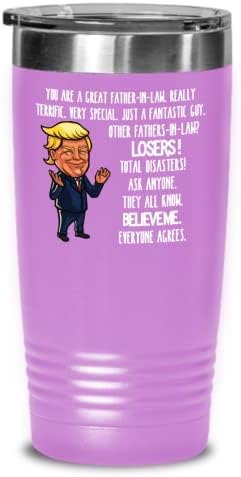 Чаша свекър Тръмп за Отличен Подарък Тестю, в знак на Признателност за мъже, Пътна Чаша за консерваторите или републиканци, Забавни Чаши за Кафе, не мога да понасям Gi